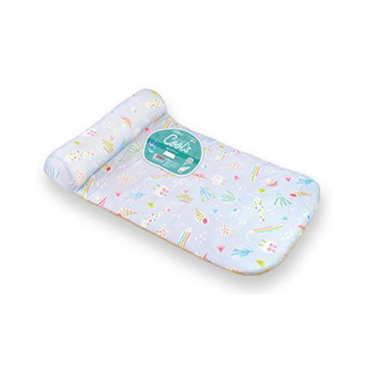 DoggyMan 夏日 海洋圖案 涼感墊 連軟枕 灰色