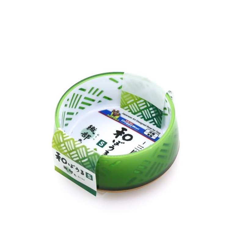 DoggyMan 和式寵物碗 S size 三崩紋 綠色