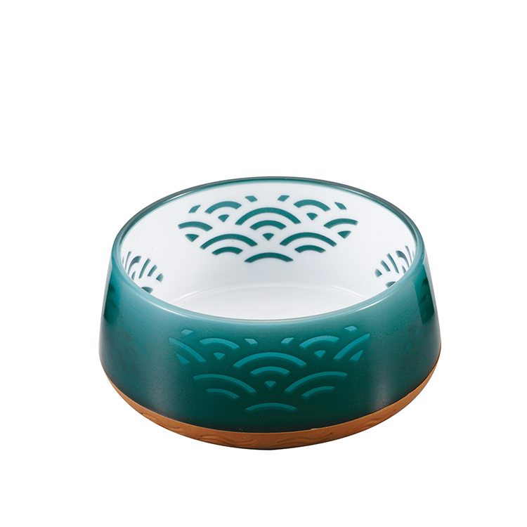 DoggyMan 和式寵物碗 M size 青海波 綠色