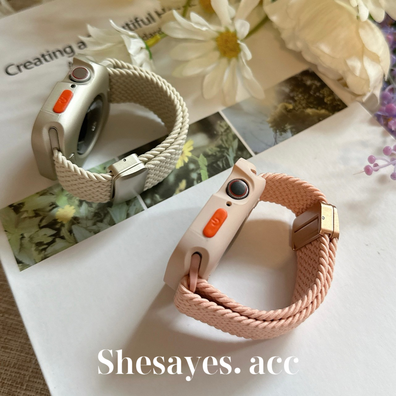 APPLE  WATCH馬卡龍尼龍磁吸錶帶[四色]