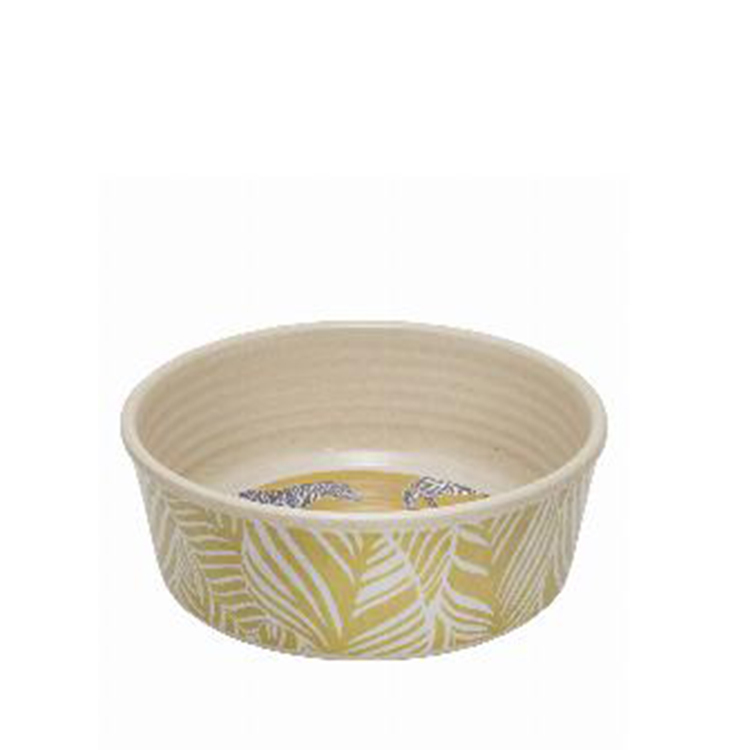 TarHong 仿瓷寵物碗 黃色班馬款 TH14236