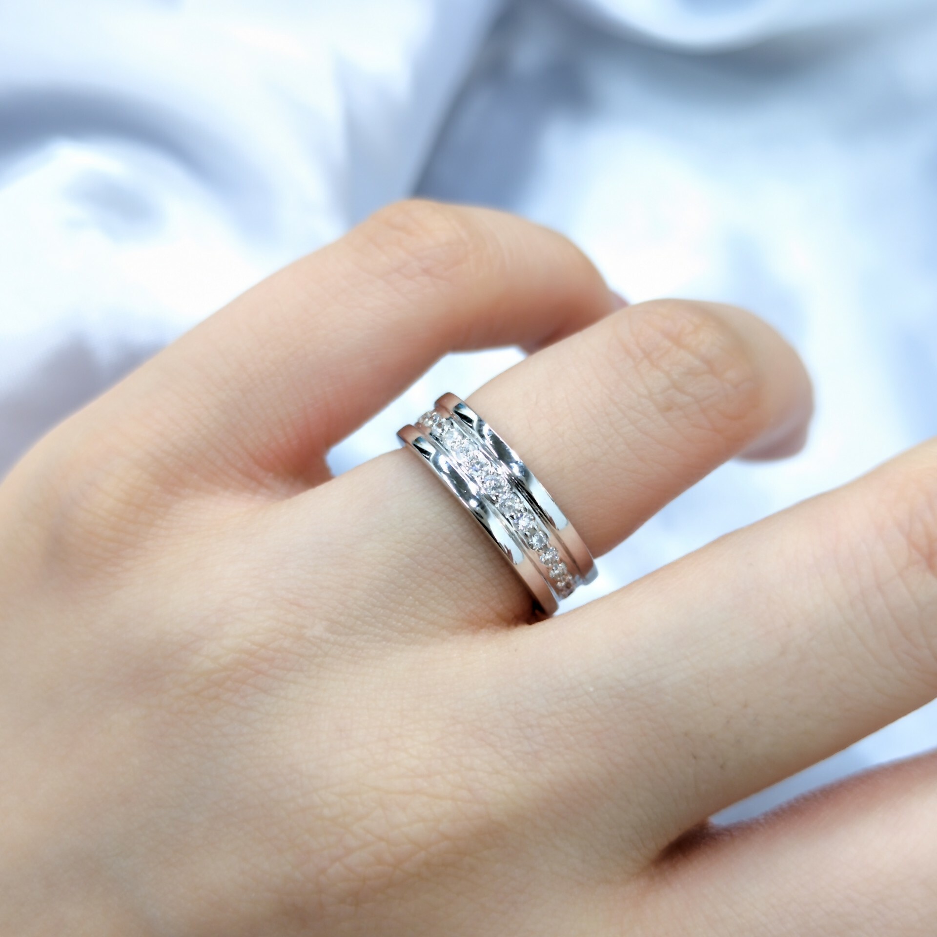 18K White Gold 0.22ct Diamond Ring