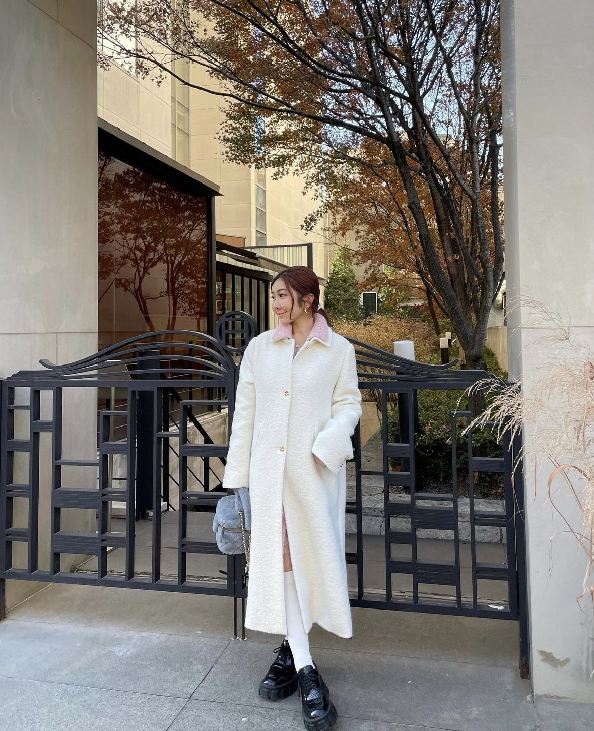 罐头士多所 Atmosphere Wool-Blend Fuzzy Coat main image 0