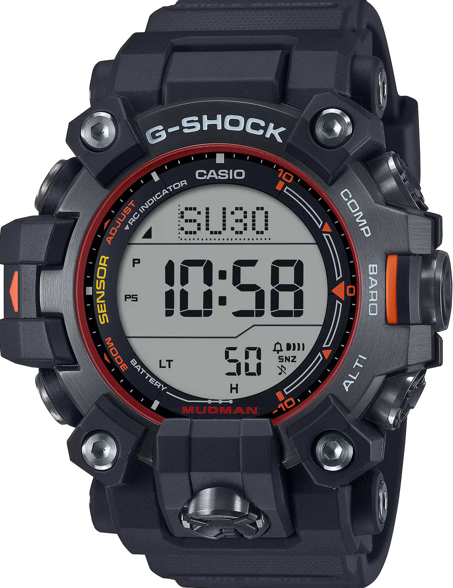 萬年鐘錶 - G-SHOCK  MASTER OF G - LAND MUDMAN 大地色系泥人戶外太陽能電波運動電子錶 GW-9500MEC-1 錶徑 : 52.7mm