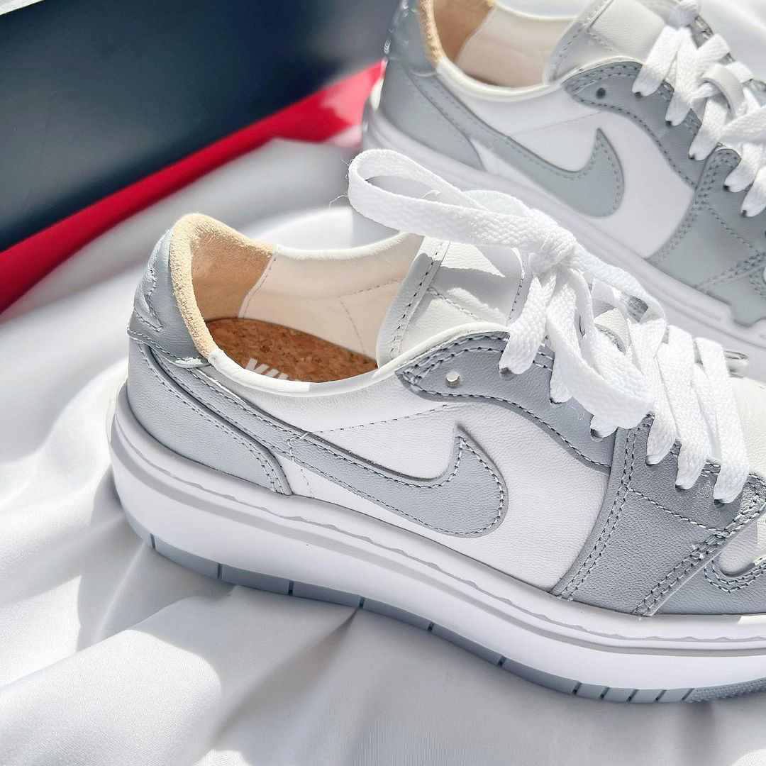 NIKE  JORDAN 1 ELEVATE AJ1 灰白 小D I O R 厚底 女鞋 DH7004-100 / 調貨