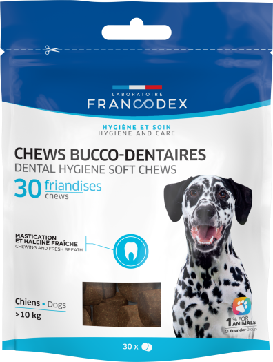 法國Francodex 犬用 潔齒除口氣咀嚼小食30粒(雞肉味)