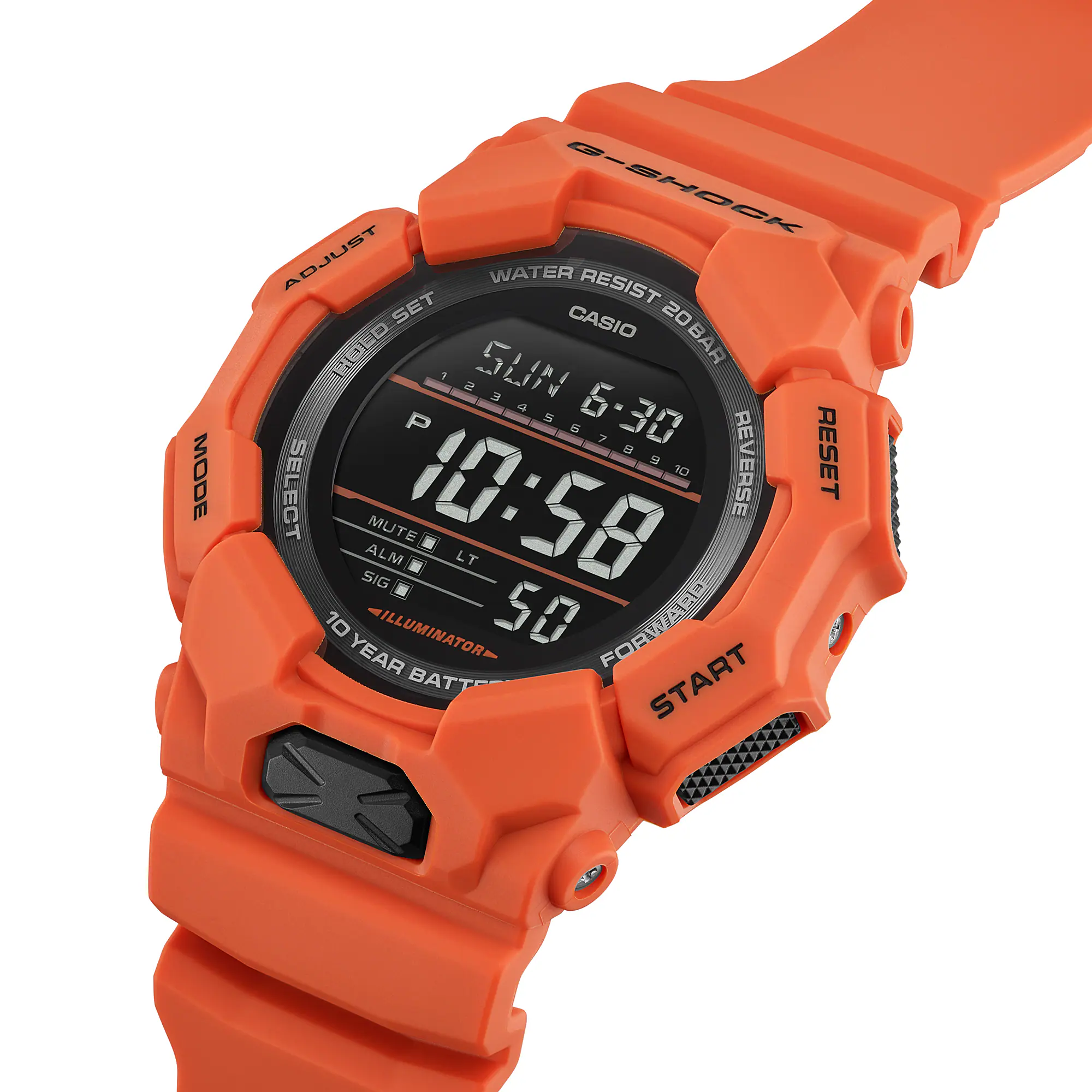 萬年鐘錶 - G-SHOCK  時尚百搭數位運動電子錶  GD-010-4   錶徑 : 51.9mm