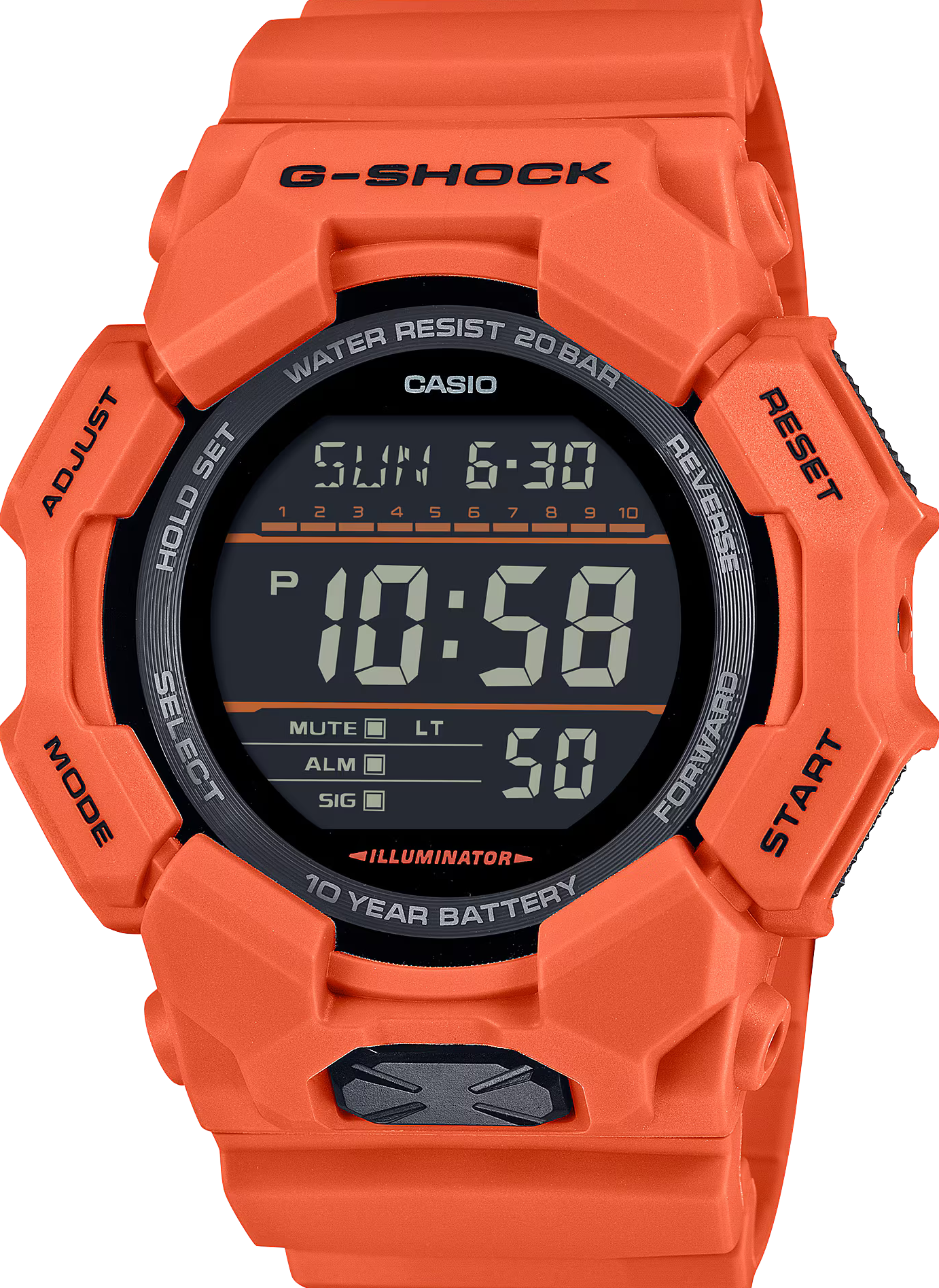 萬年鐘錶 - G-SHOCK  時尚百搭數位運動電子錶  GD-010-4   錶徑 : 51.9mm