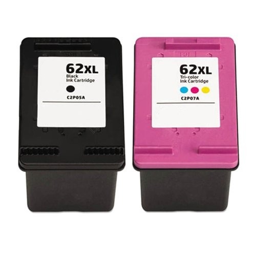 代用 HP 62XL 黑色/彩色墨盒 (C2P05AA)/C2P07AA)