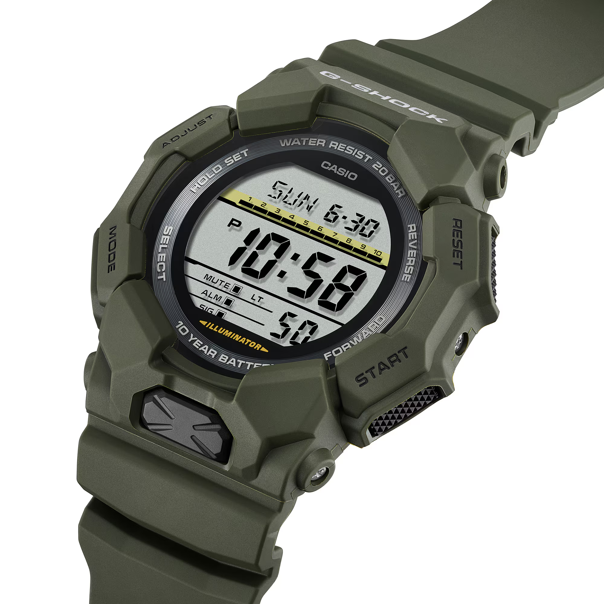 萬年鐘錶 - G-SHOCK  時尚百搭數位運動電子錶  GD-010-3   錶徑 : 51.9mm