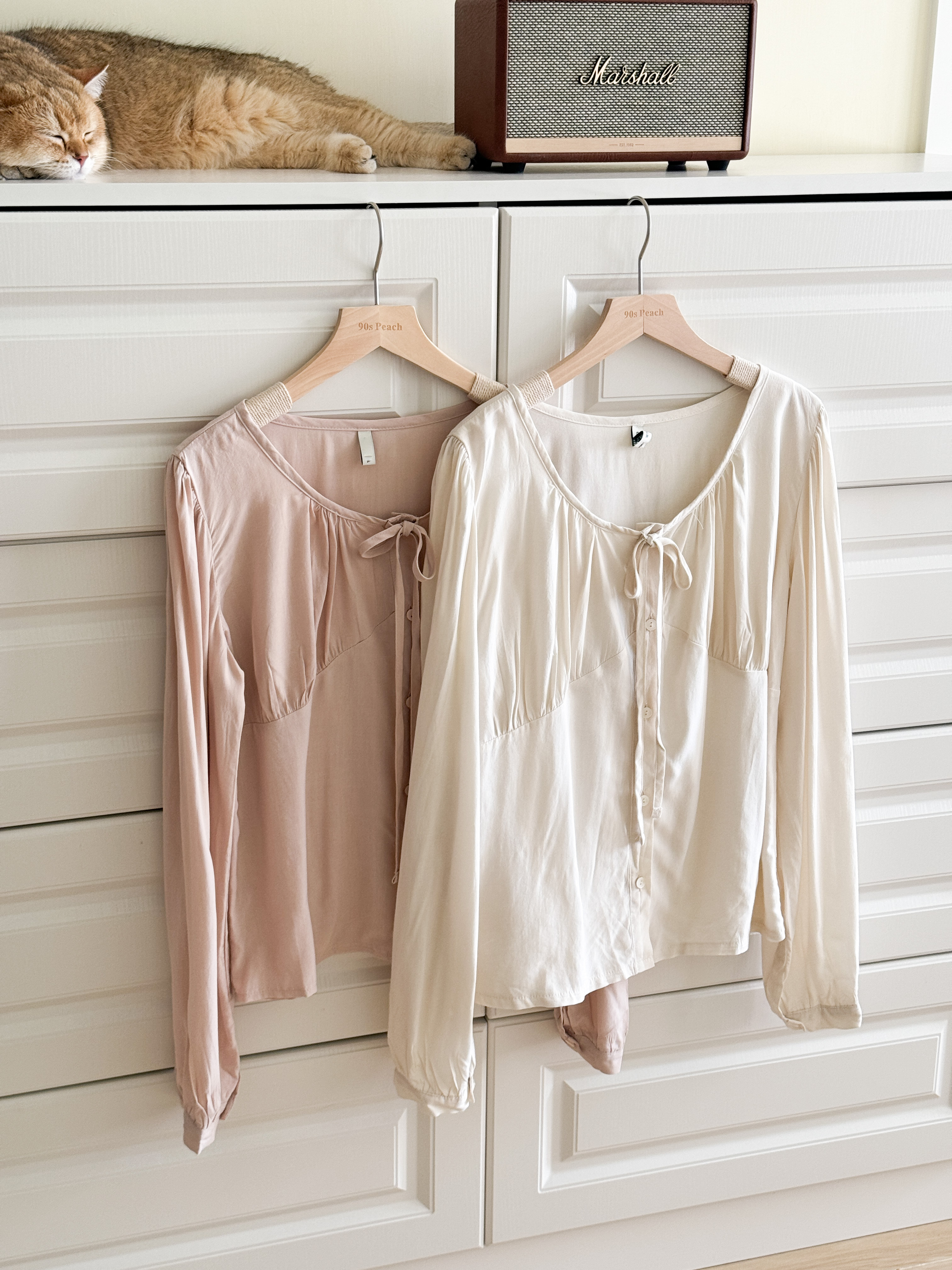 休閒氣質感綁繩blouse～（冰涼感！）