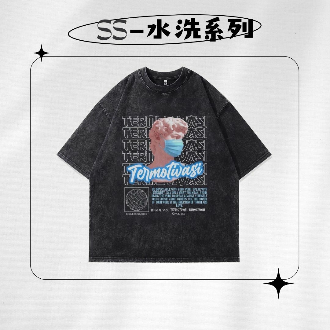 【SS 預購】宗教系列 希臘元素 大衛雕像 口罩 水洗短袖上衣