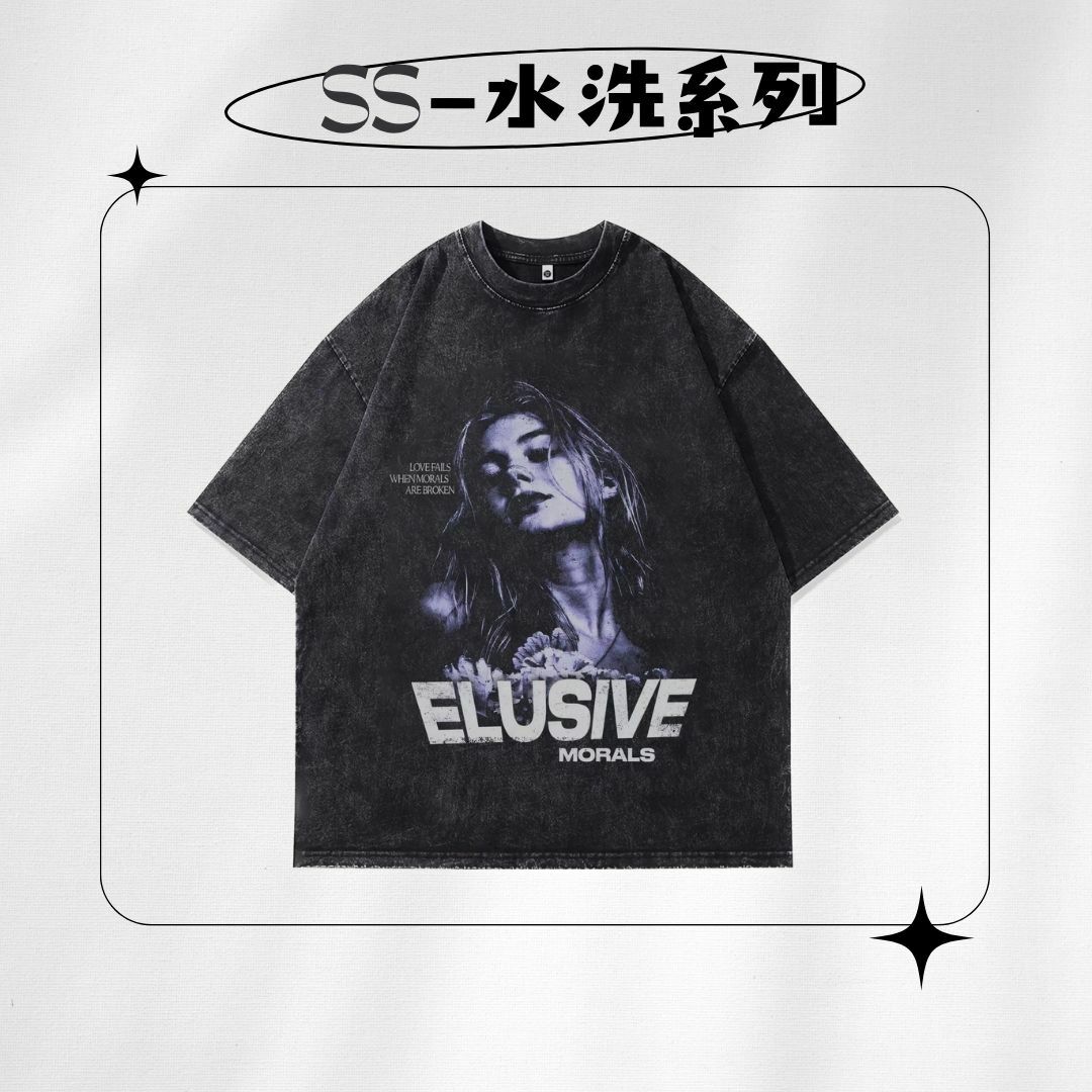 【SS 預購】美式系列 人像元素 水洗短袖上衣