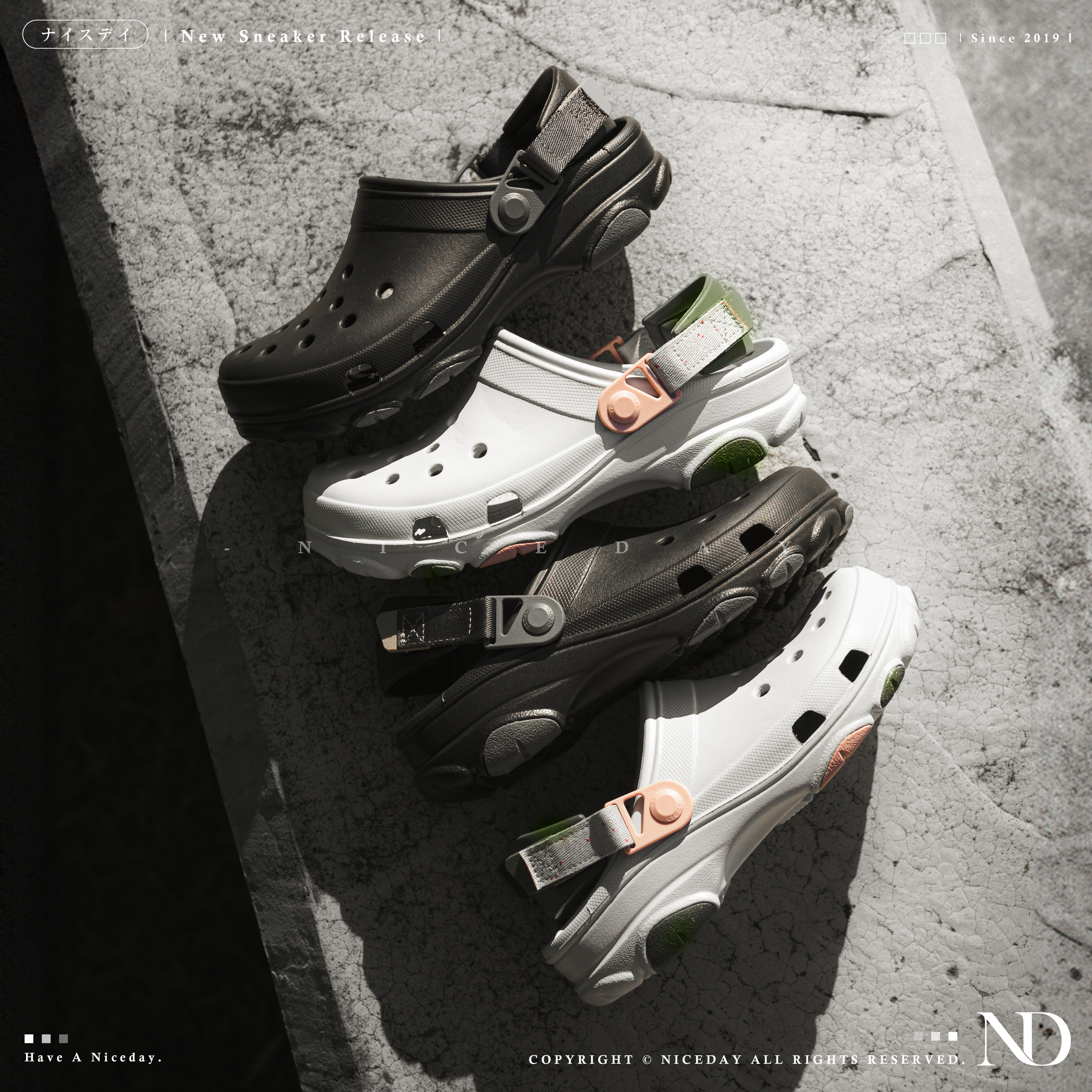 NICEDAY 現貨 Crocs Classic Crush 洞洞鞋 經典 特林 克駱格 灰 黑 男女尺寸