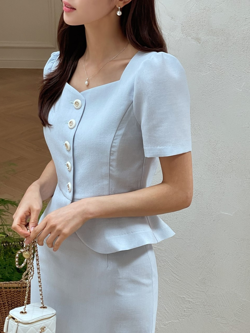 [現貨]Ulla 收腰顯瘦外套 [ 藍色 / M ]