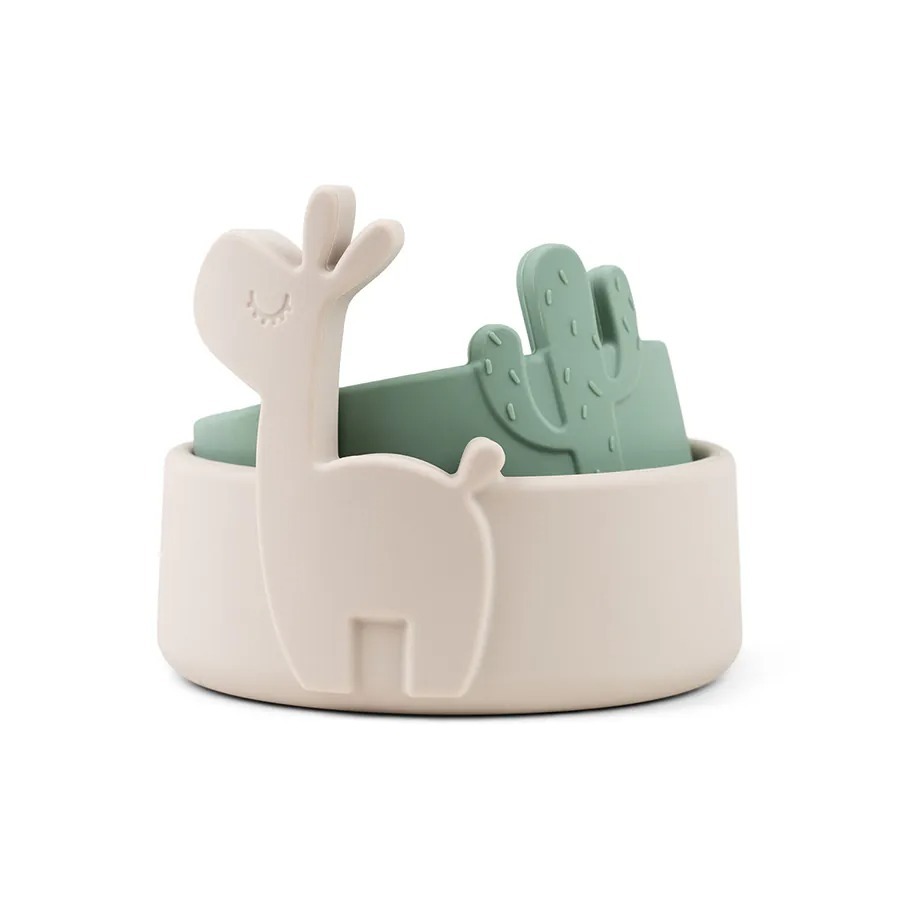 丹麥 Done by deer  立體矽膠餐碗-兩件組