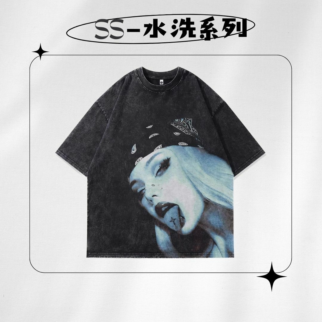 【SS 預購】美式系列 人像元素 水洗短袖上衣