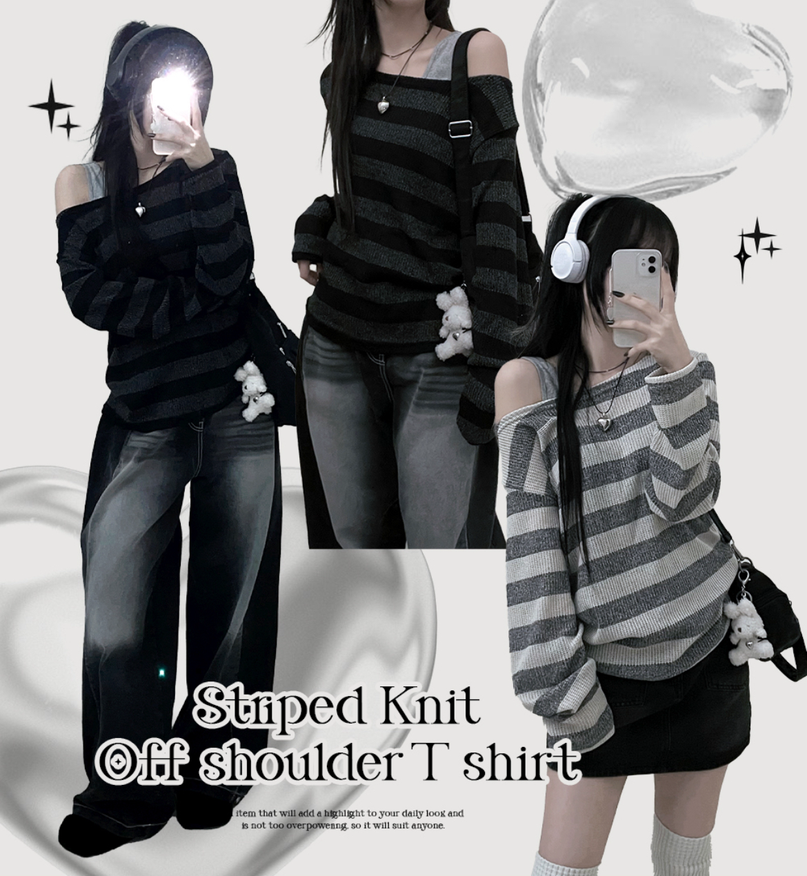 KR STRIPED OVERSIZED KNIT (2 COLORS)