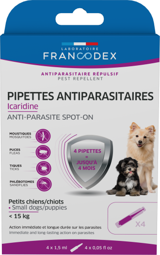 法國Francodex 犬用 驅蟲滴劑 15kg以下 4pcs