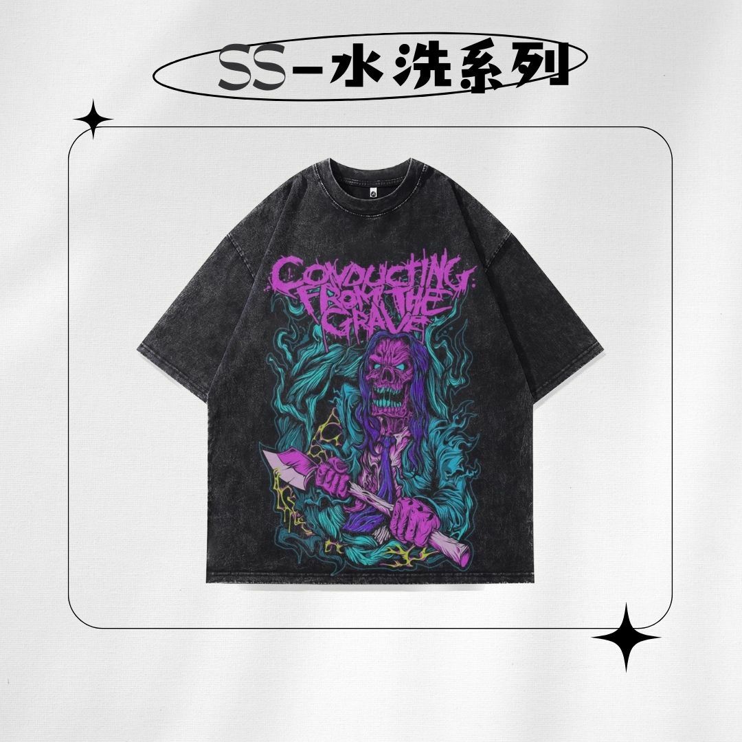 【SS 預購】美式復古系列 骷髏頭元素 水洗短袖上衣