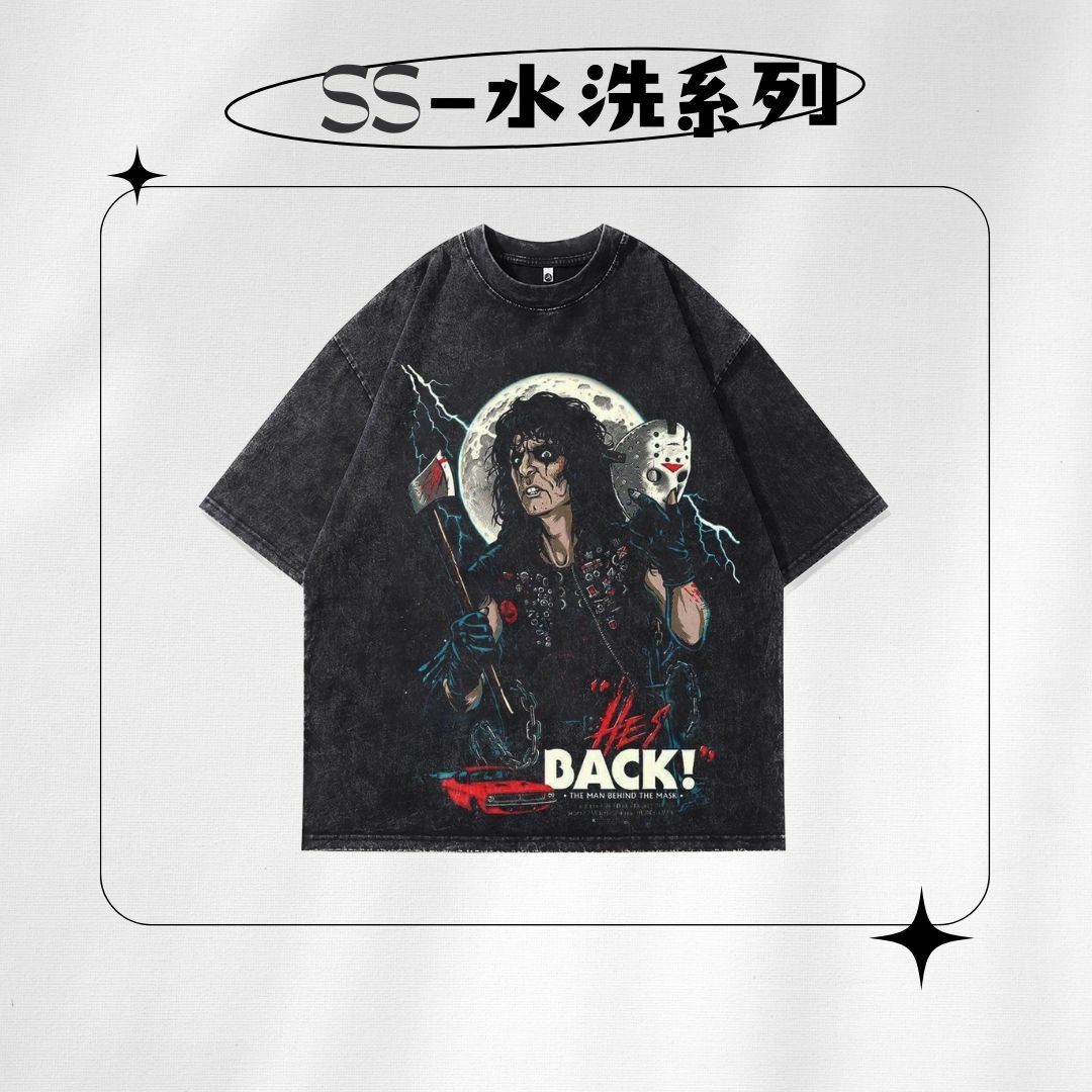 【SS 預購】美式系列 電影 - 黑色星期五 面具殺人魔傑森 水洗短袖上衣