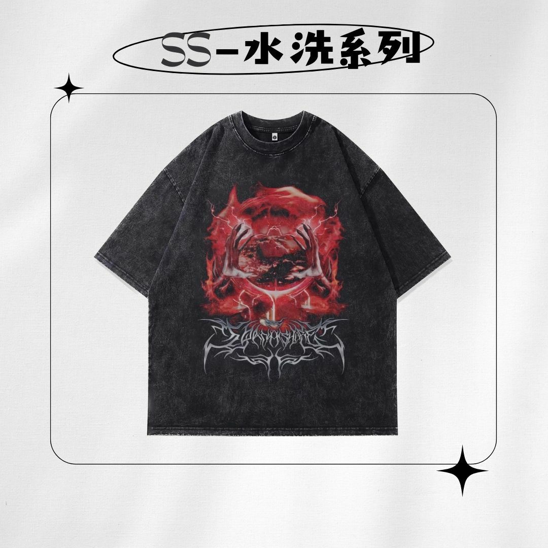 【SS 預購】美式系列 人像元素 水洗短袖上衣