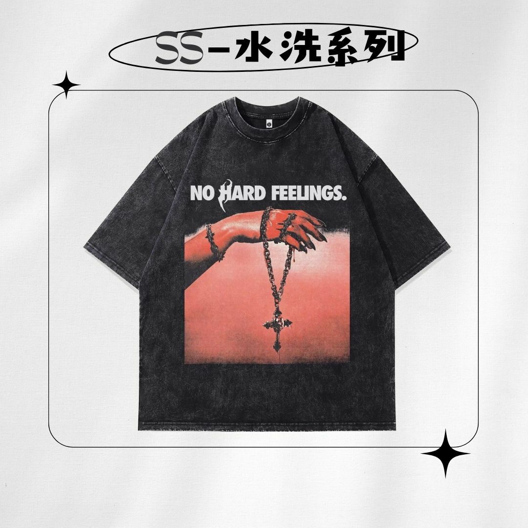 【SS 預購】美式系列 宗教元素 十字架 水洗短袖上衣