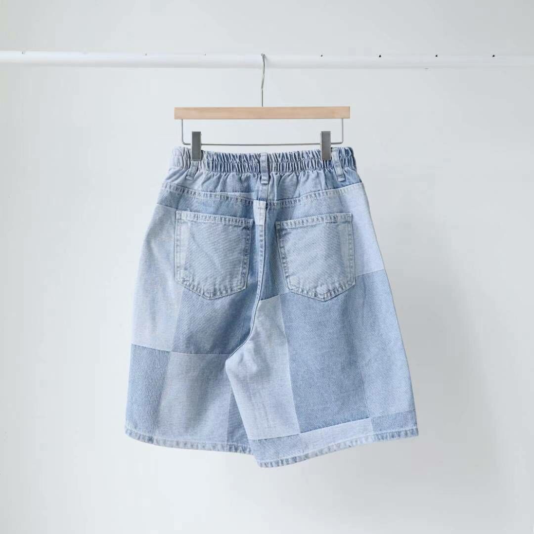 🇰🇷 拼格半橡筋腰牛仔褲（清貨價貨品，不設退換） (K8 F787)