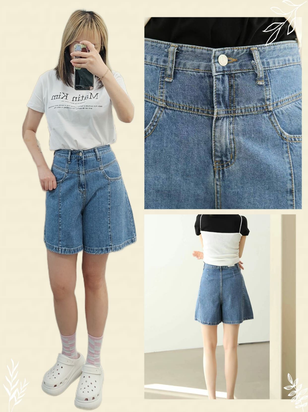 韓國 牛仔短褲（清貨價貨品，不設退換） (K8 F791)