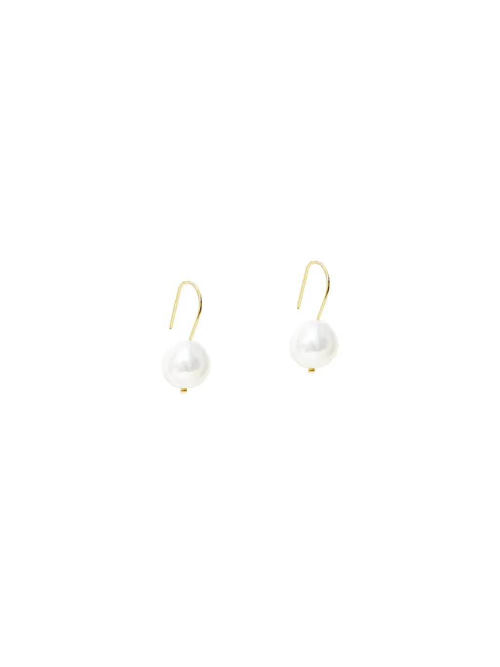Half Round Pearl Earrings｜LESIS