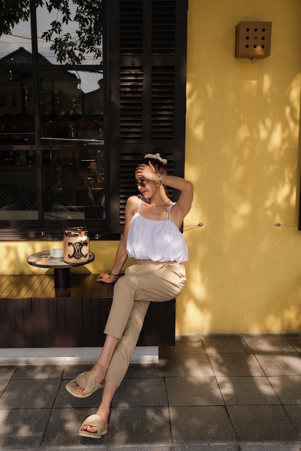 顯瘦微花苞長褲_AMISSA（咖杏）