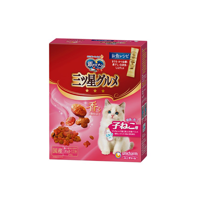 unicharm 銀匙 幼貓用 三星級 健康零食 魚味 240g
