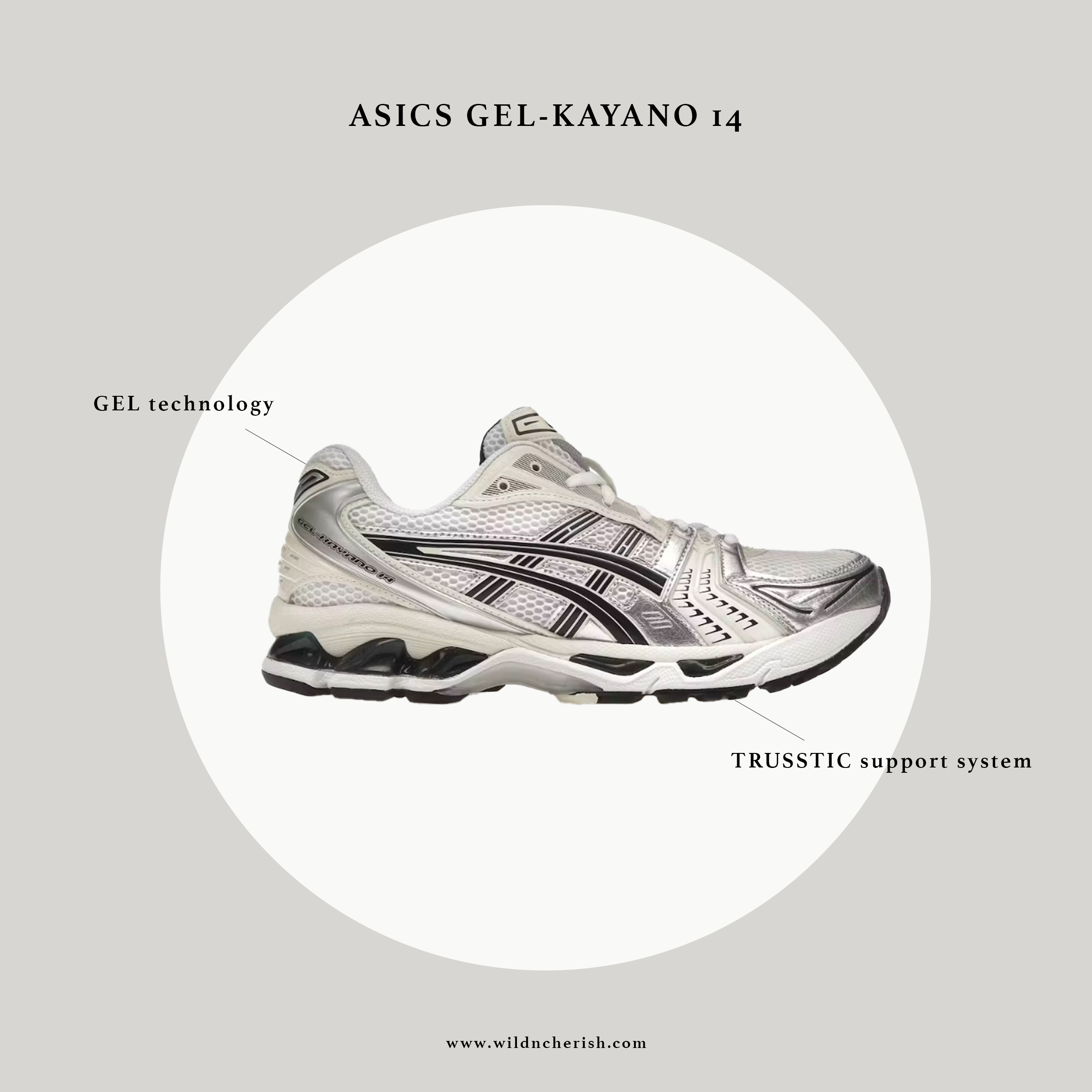 預訂 | Asics GEL-Kayano 14 白黑銀