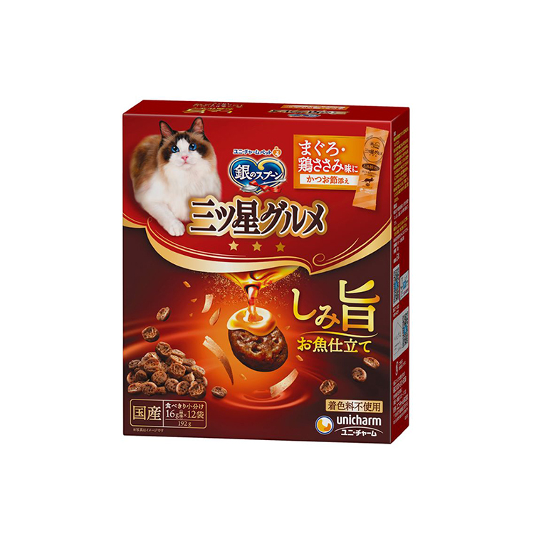 Unicharm 三星 魚肉精華 吞拿魚雞柳 鰹魚節口味零食 16gx12袋