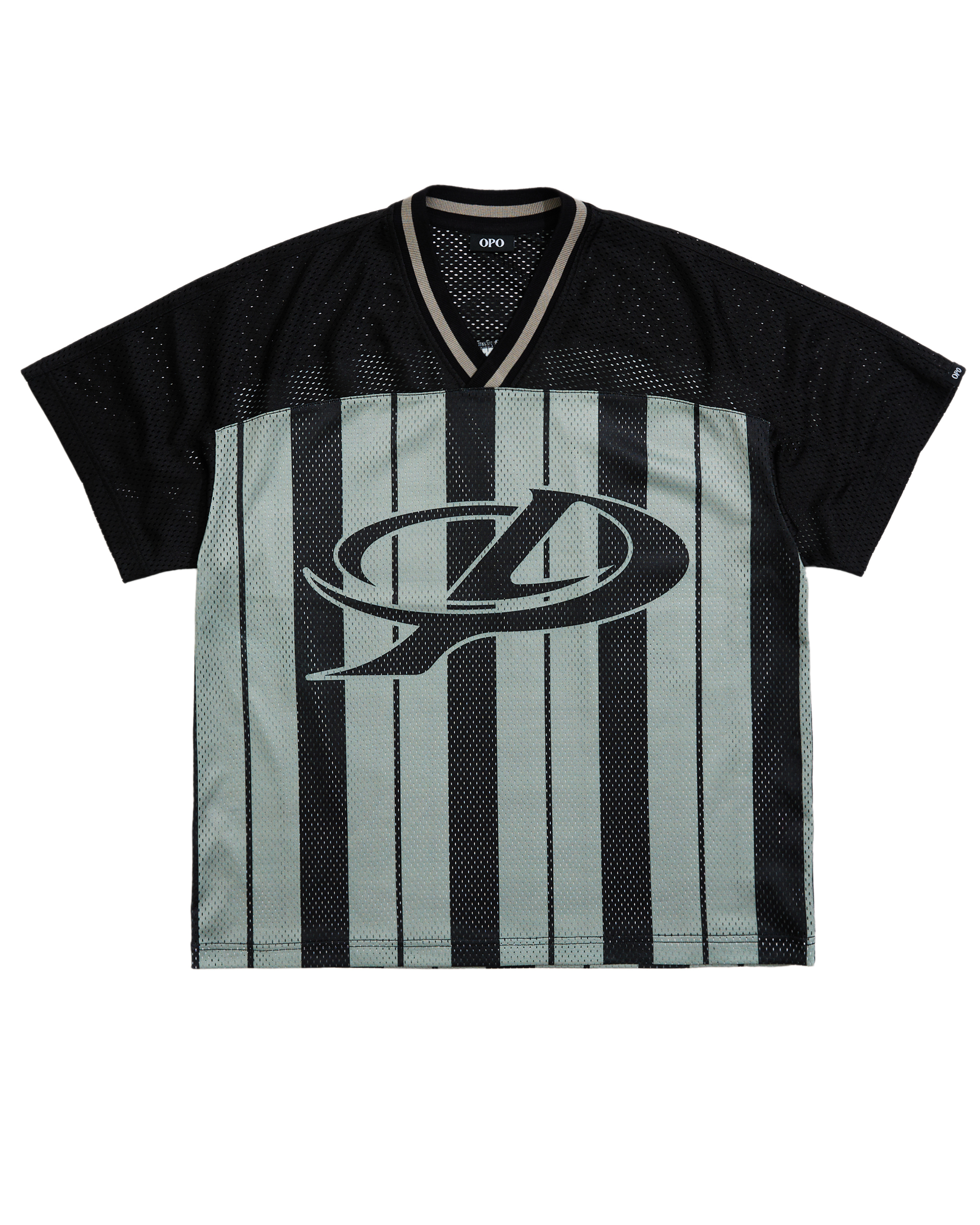 OPO DESIGN 條紋網眼球衣