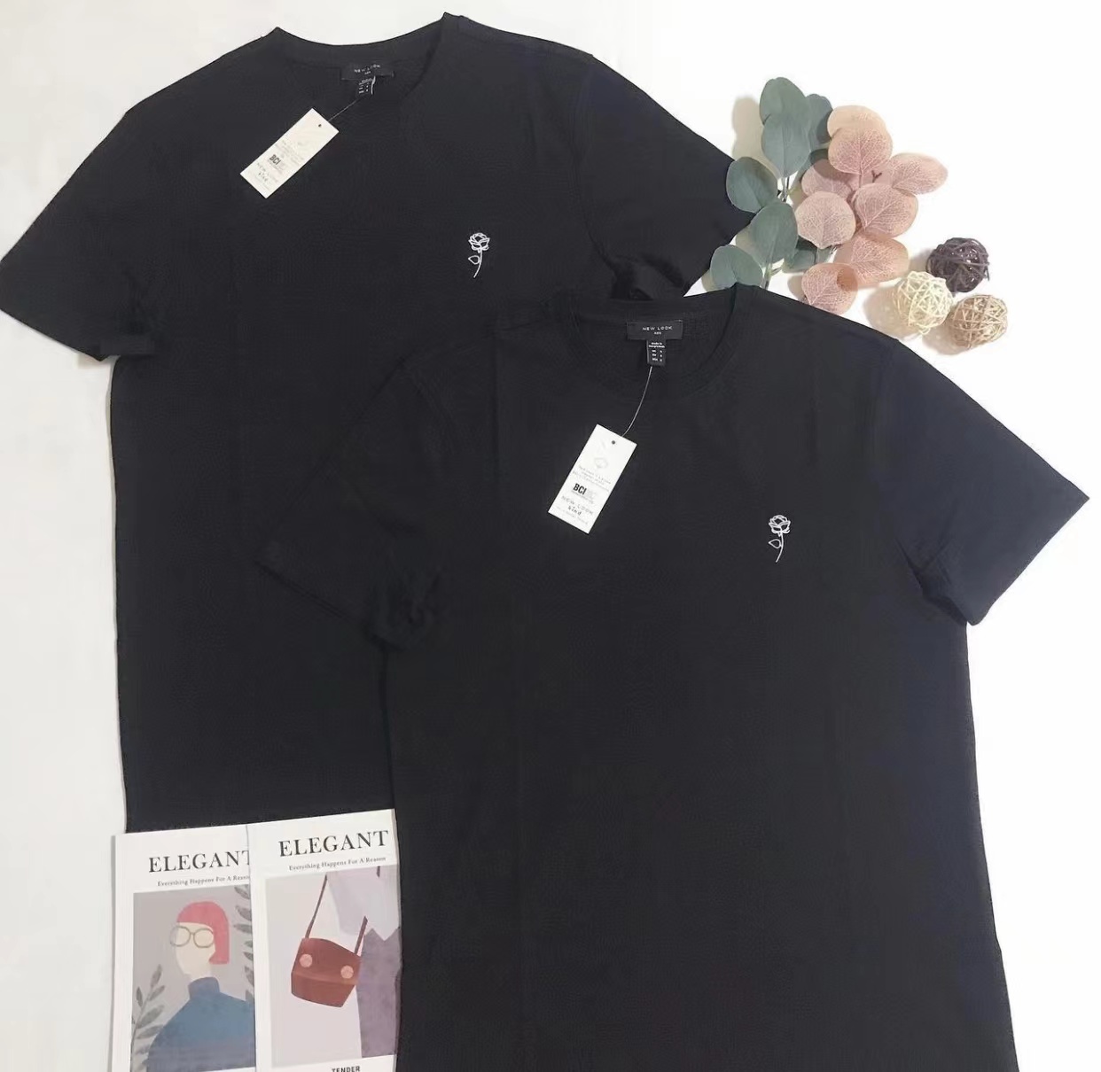 NEW LOOK ROSE SMALL LOGO TEE