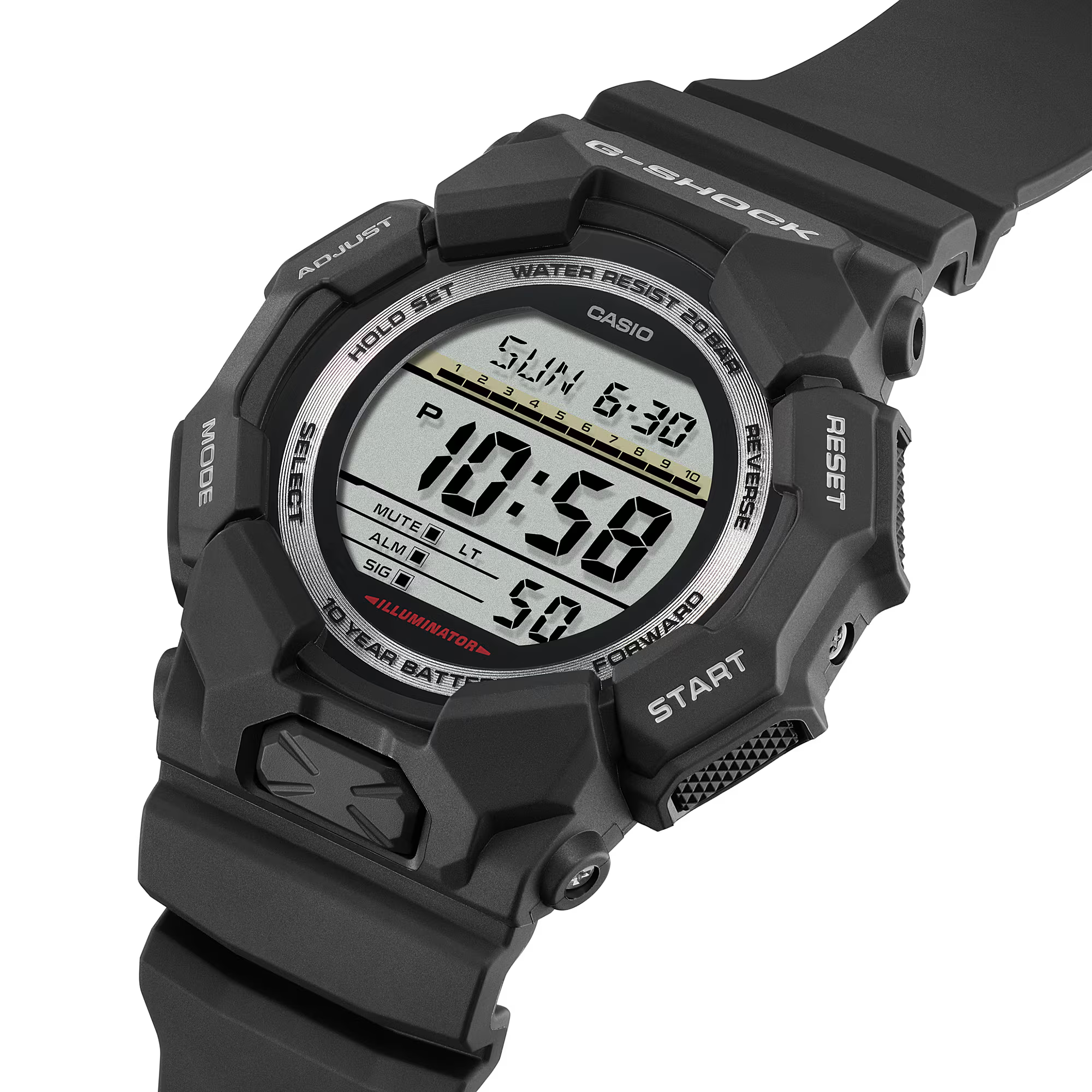 萬年鐘錶 - G-SHOCK  時尚百搭數位運動電子錶  GD-010-1   錶徑 : 51.9mm