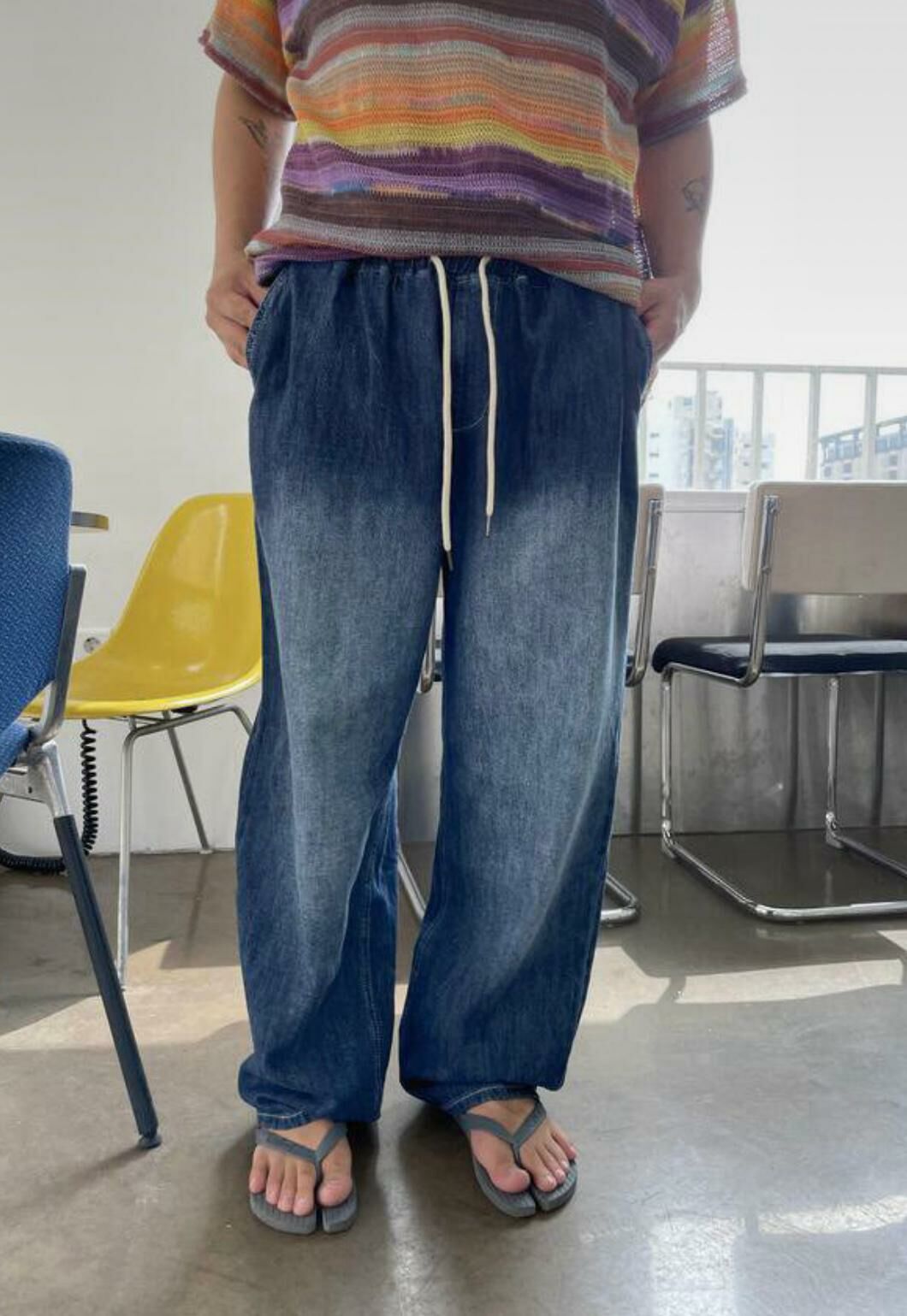 洗水鬆身牛仔褲 P2944