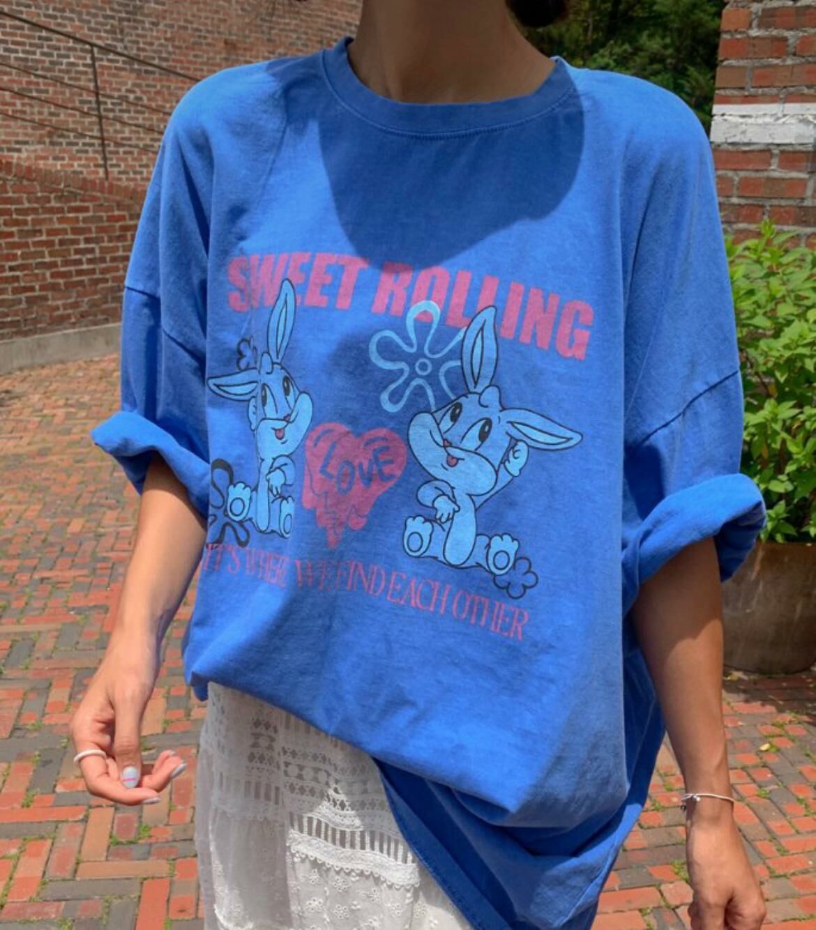 OverSize卡通圖案短袖Tee T5557