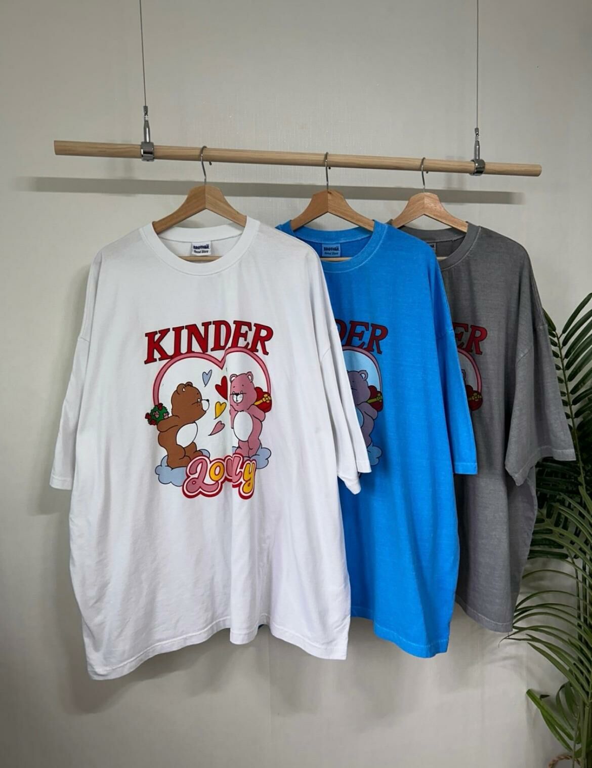 OverSize熊仔圖案短袖Tee T5556