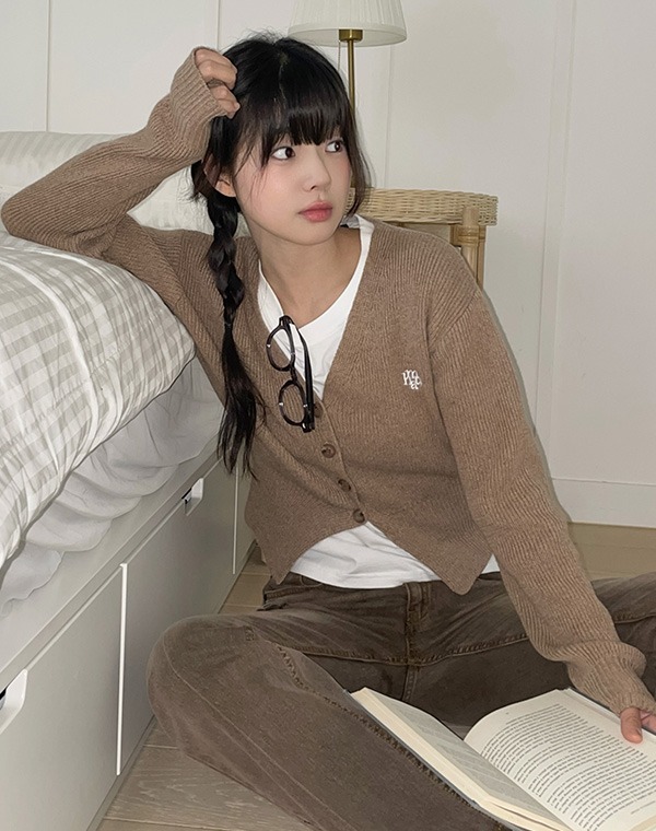 預訂｜MUAHMUAH STITCH WOOL KNIT CROP CARDIGAN (3 COLOR)