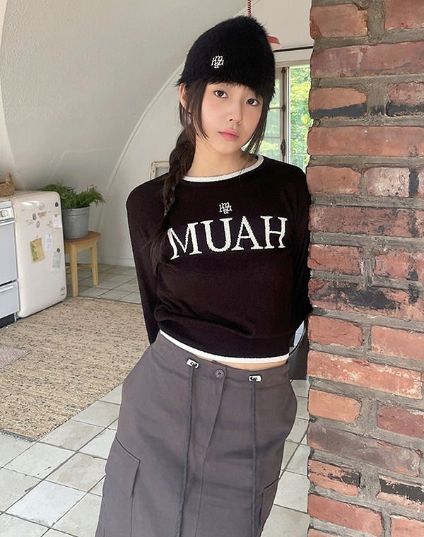 預訂｜MUAHMUAH LOGO BOUCLE ROUND KNIT (3 COLOR)