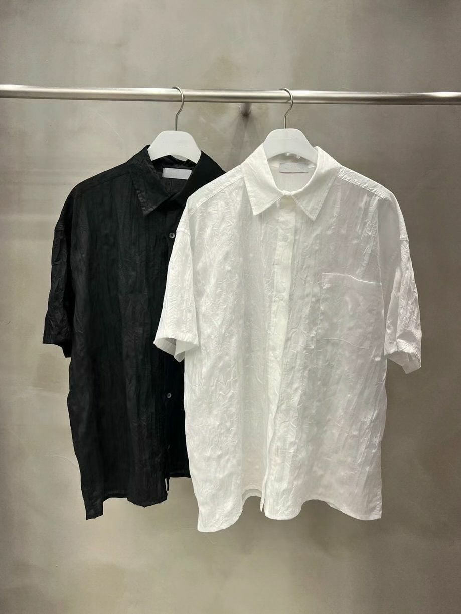 淨色皺布短袖恤衫 S2256