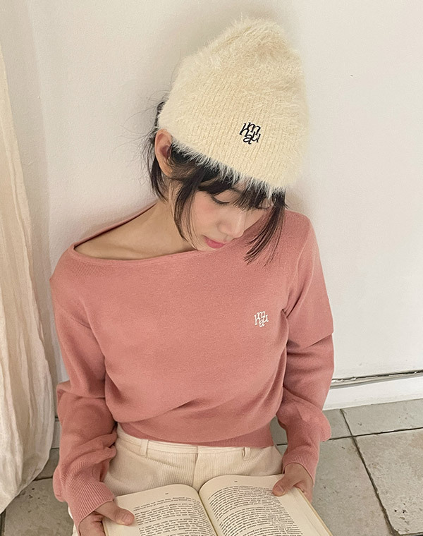 預訂｜MUAHMUAH LOGO STITCH ANGORA BEANIE (2 COLOR)