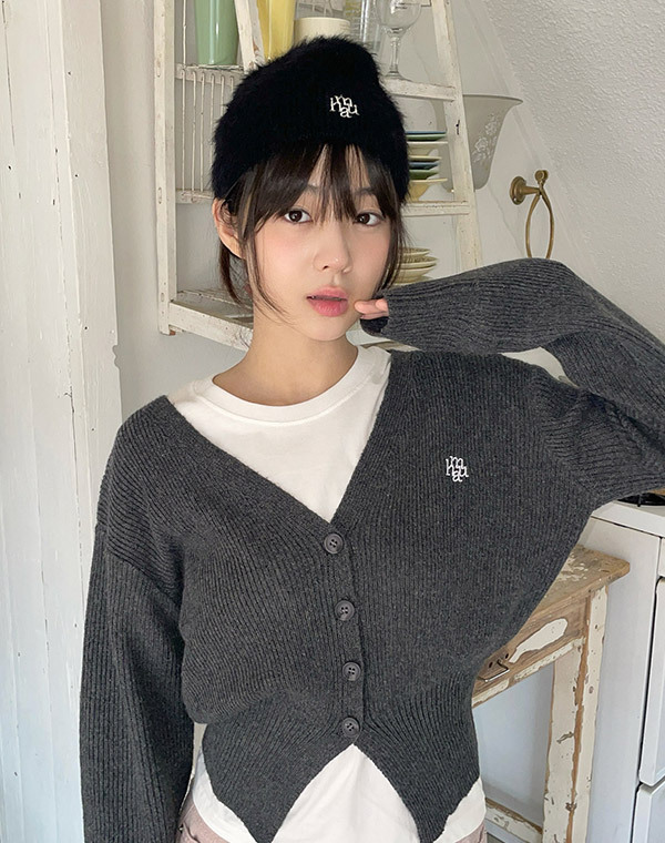 預訂｜MUAHMUAH LOGO STITCH ANGORA BEANIE (2 COLOR)