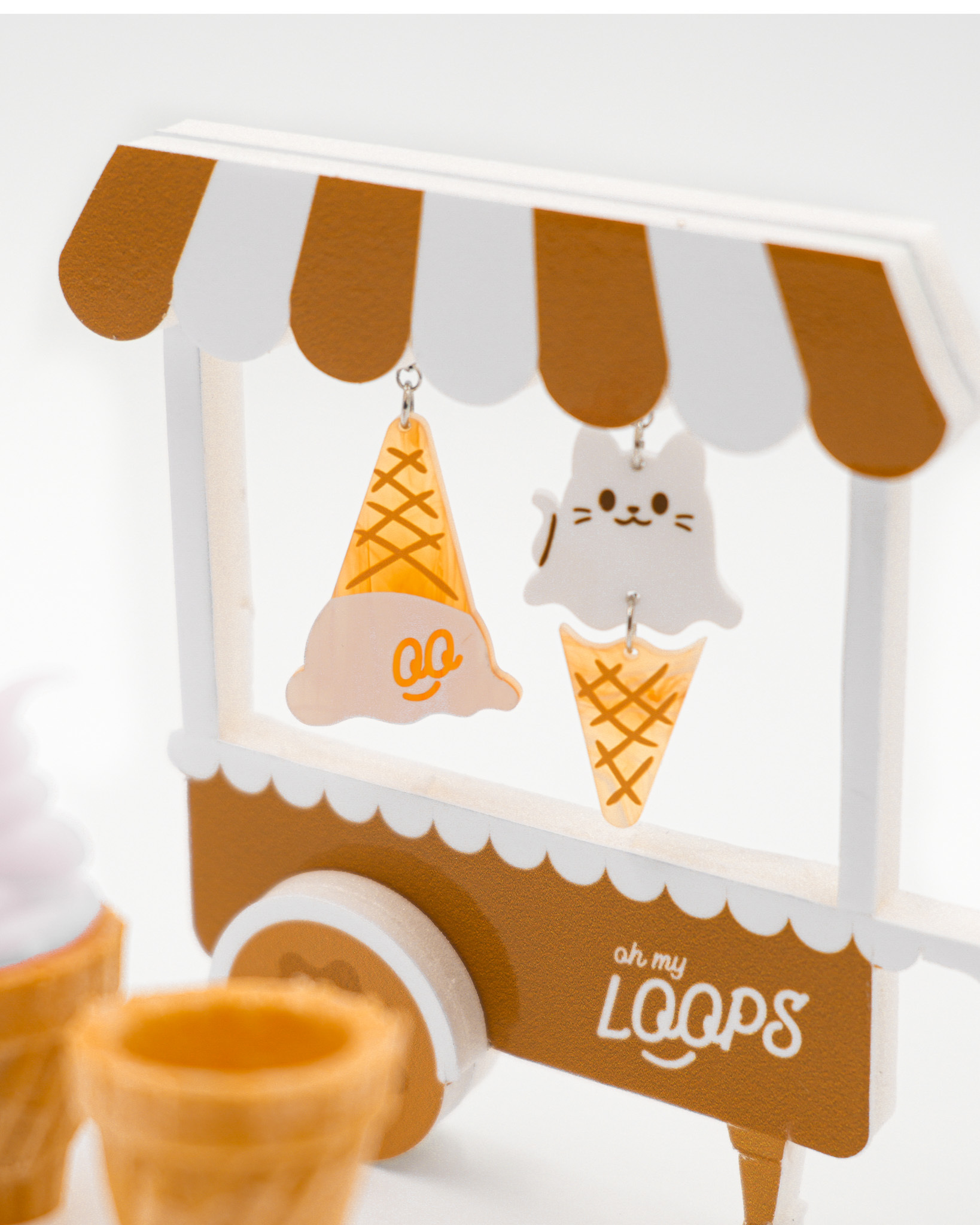 oh my LOOPS × doudle studio 霜淇淋耳環