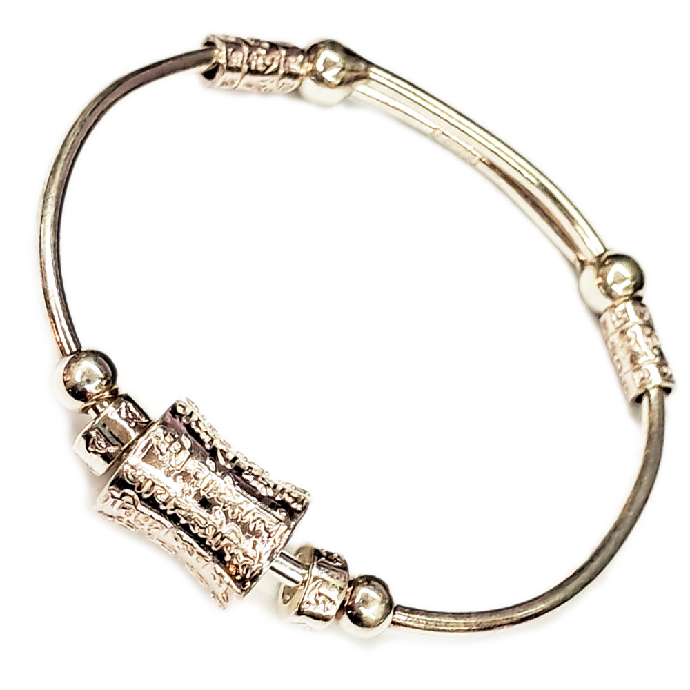 六字轉經輪925純銀手環 【十方】144690