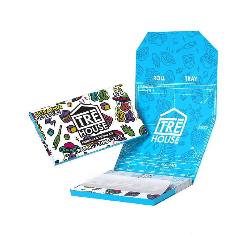 TRE HOUSE1 1/4 PREMIUM ULTRA THIN ROLLING PAPERS KIT