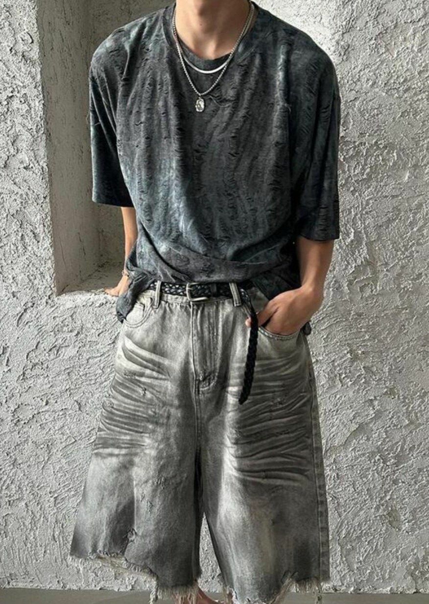 破洞紮染短袖Tee MALENKII-077T