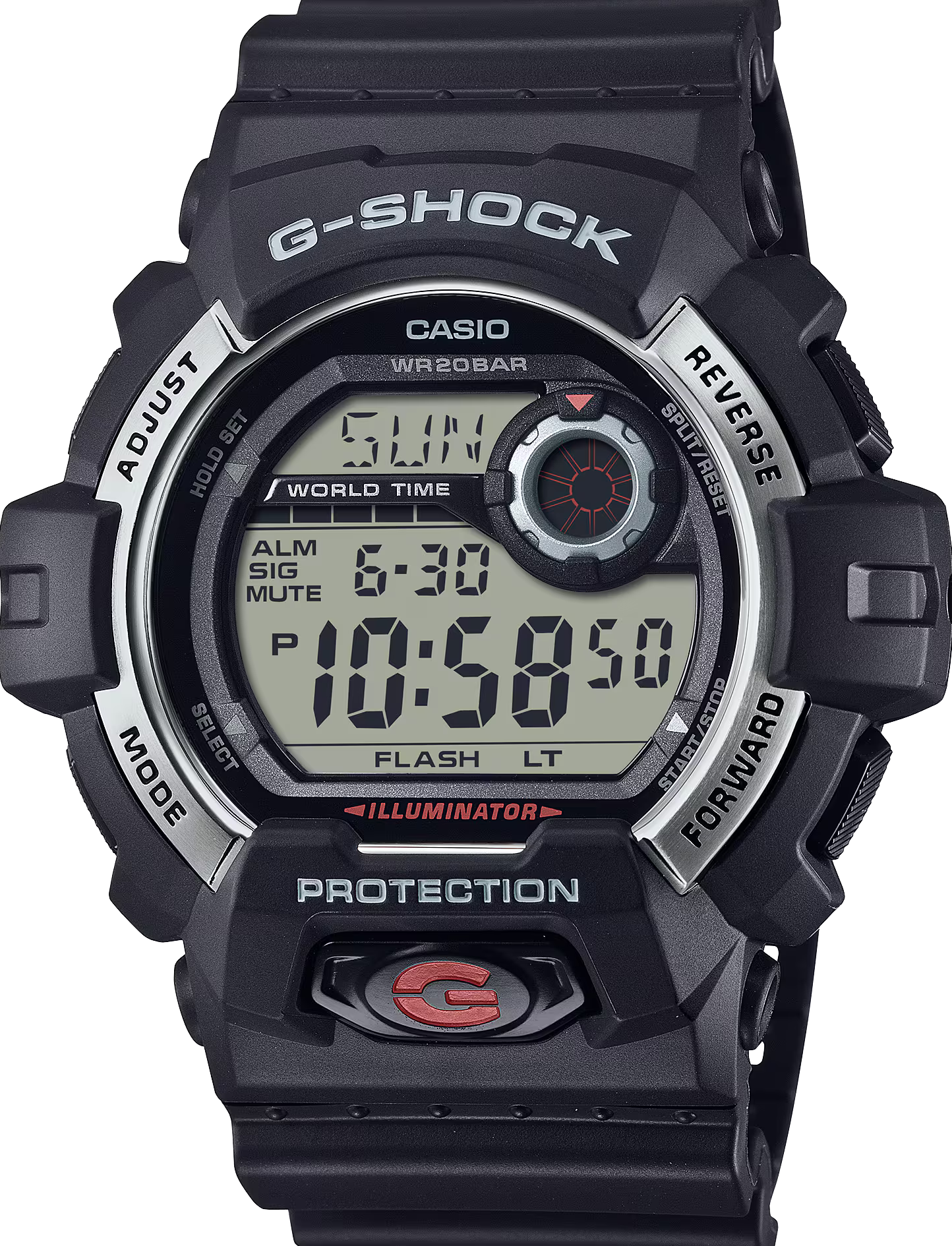 萬年鐘錶 - G-SHOCK  時尚百搭數位運動電子錶  G-8900S-1 錶徑 : 52.5mm